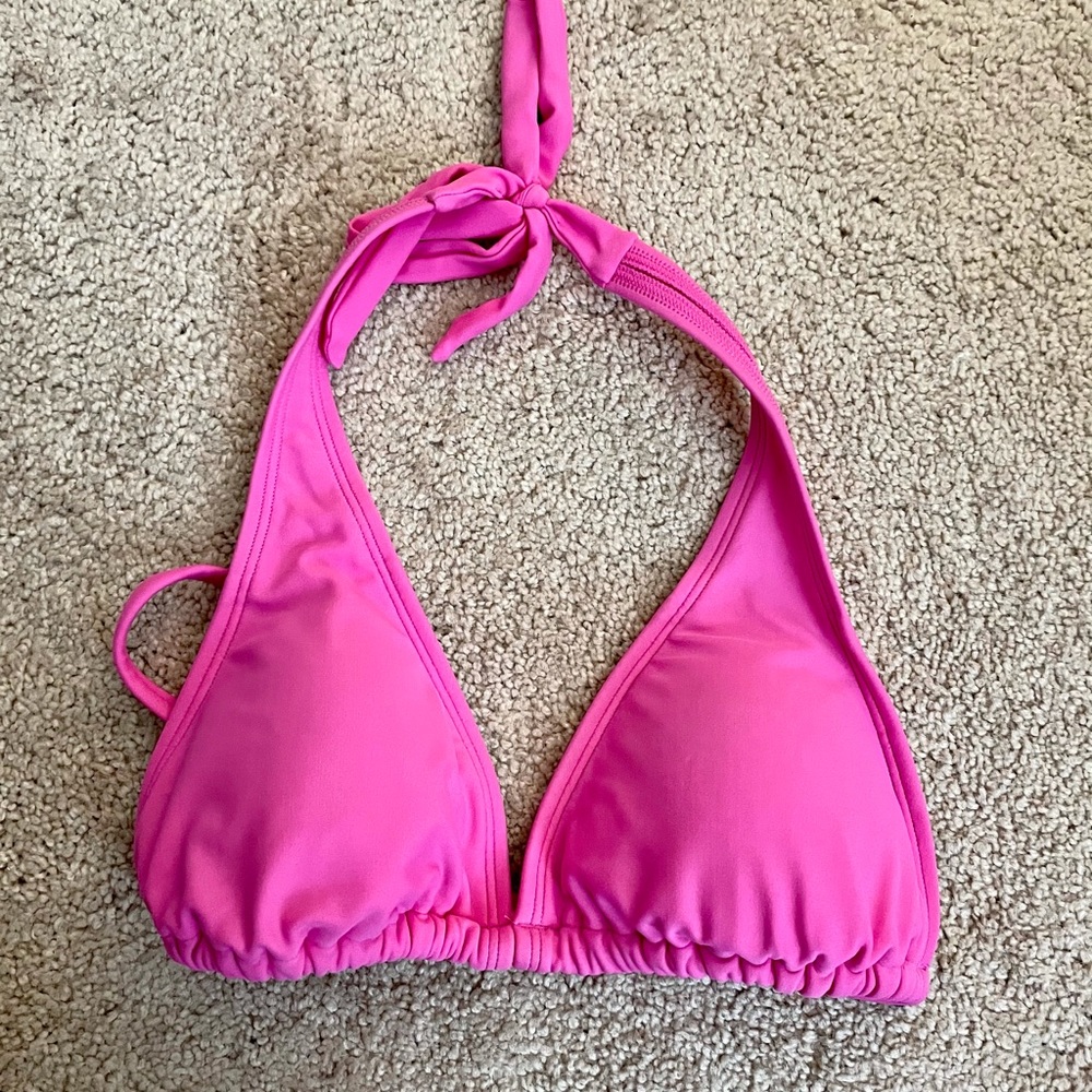 Pink bikini top